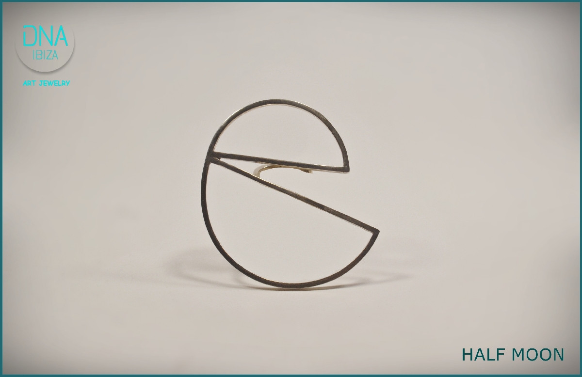 Half Moon Silver Half Moon Ring